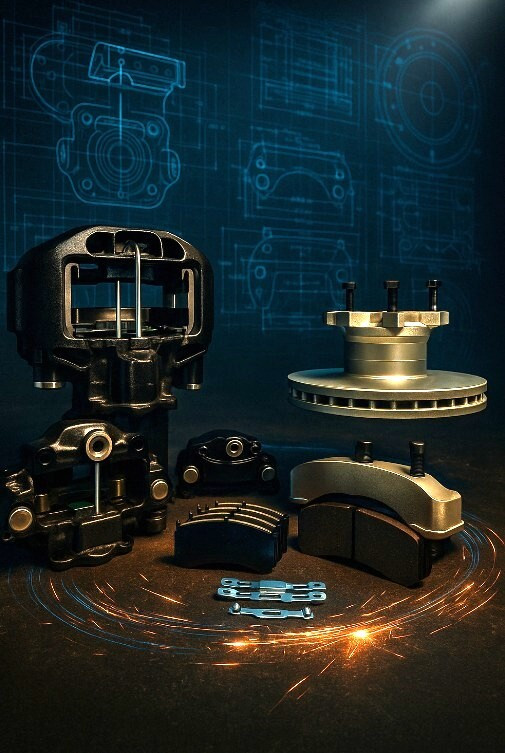 Air Disc Brake Parts | Pads, Calipers, Rotors, Kits